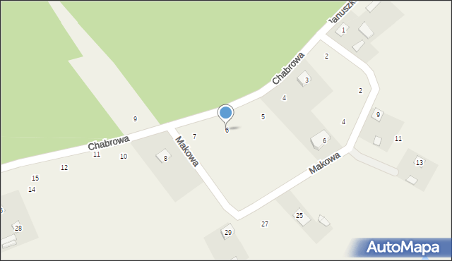 Januszkowo, Chabrowa, 6, mapa Januszkowo