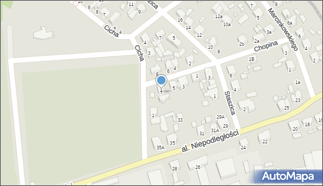 Jarocin, Chopina Fryderyka, 7, mapa Jarocin