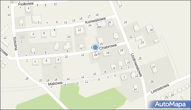 Jarosławiec, Chabrowa, 14, mapa Jarosławiec