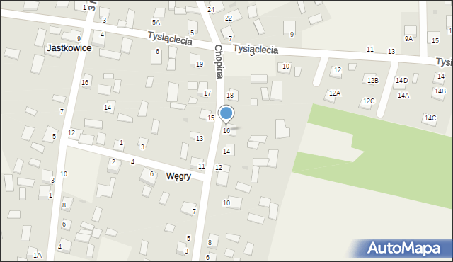 Jastkowice, Chopina Fryderyka, 16, mapa Jastkowice