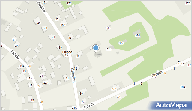 Jastkowice, Chopina Fryderyka, 32a, mapa Jastkowice