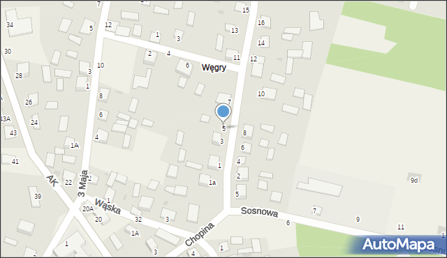 Jastkowice, Chopina Fryderyka, 5, mapa Jastkowice
