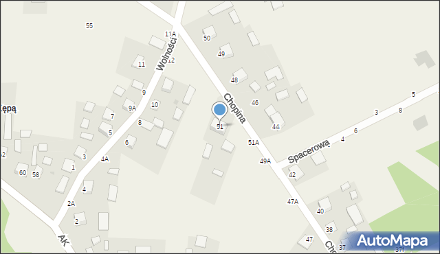 Jastkowice, Chopina Fryderyka, 51, mapa Jastkowice