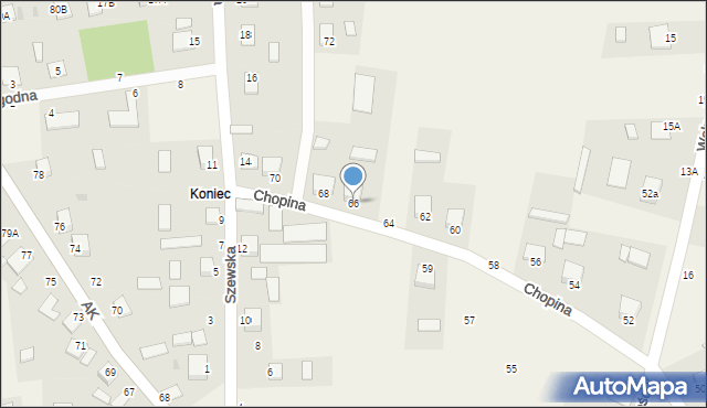 Jastkowice, Chopina Fryderyka, 66, mapa Jastkowice