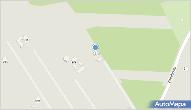 Jastrzębie-Zdrój, Chlebowa, 1C, mapa Jastrzębie-Zdrój