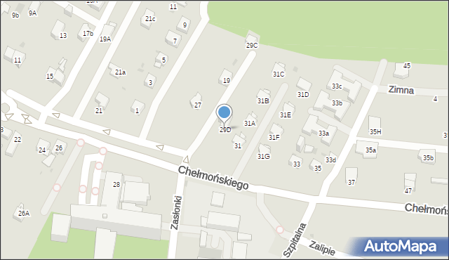 Jaworzno, Chełmońskiego Józefa, 29D, mapa Jaworzno