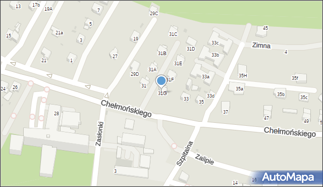 Jaworzno, Chełmońskiego Józefa, 31G, mapa Jaworzno