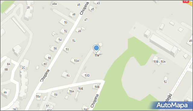Jaworzno, Chopina Fryderyka, 53e, mapa Jaworzno