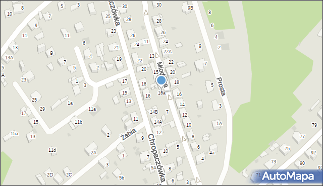 Jaworzno, Chropaczówka, 16a, mapa Jaworzno