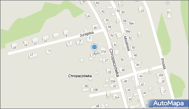 Jaworzno, Chropaczówka, 37b, mapa Jaworzno