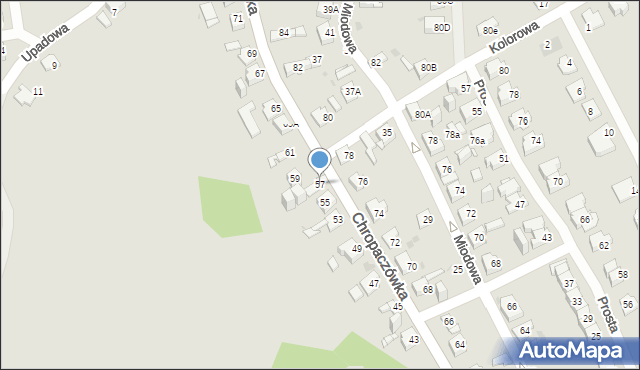 Jaworzno, Chropaczówka, 57, mapa Jaworzno