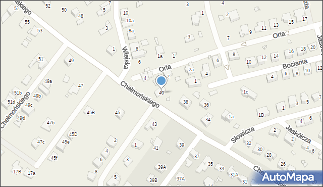 Jędrzychów, Chełmońskiego Józefa, 40, mapa Jędrzychów