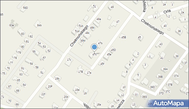 Jędrzychów, Chełmońskiego Józefa, 47c, mapa Jędrzychów