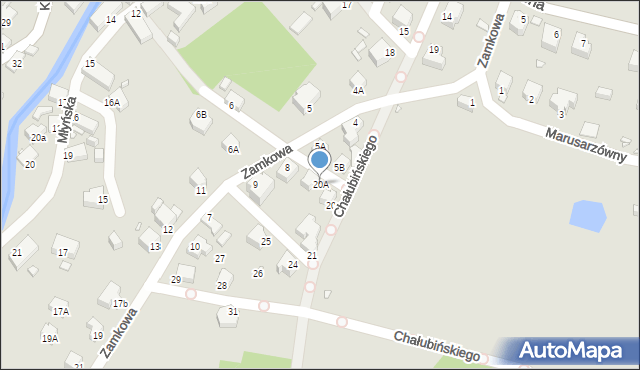 Jelenia Góra, Chałubińskiego Tytusa, 20A, mapa Jelenia Góra
