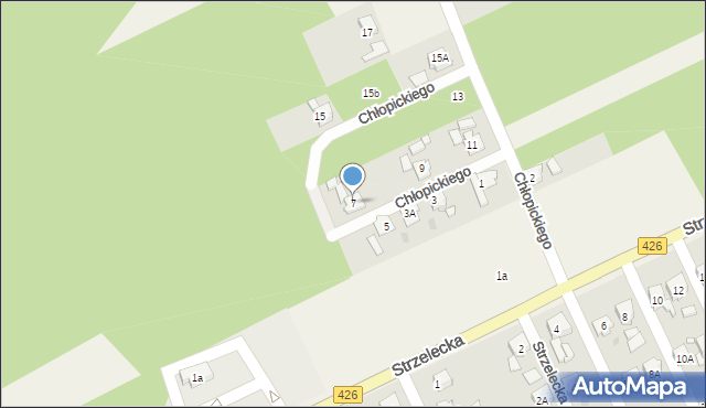 Jemielnica, Chłopickiego Józefa, gen., 7, mapa Jemielnica