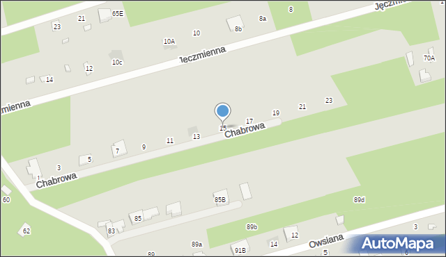 Józefów, Chabrowa, 15, mapa Józefów