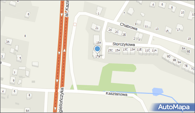 Juszkowo, Chabrowa, 17a, mapa Juszkowo