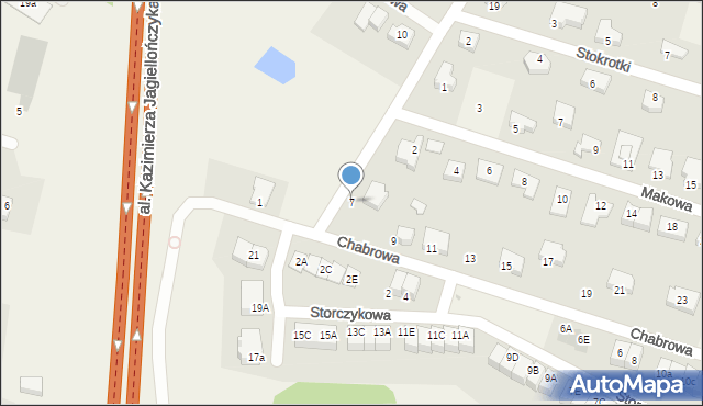 Juszkowo, Chabrowa, 7, mapa Juszkowo