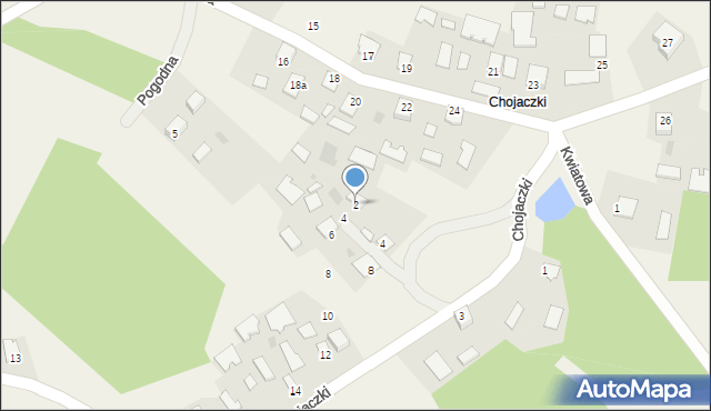 Kaczaki, Chojaczki, 2, mapa Kaczaki