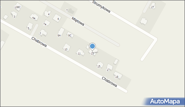 Kalinówka, Chabrowa, 13, mapa Kalinówka