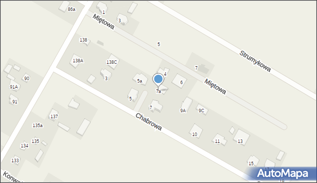 Kalinówka, Chabrowa, 7a, mapa Kalinówka
