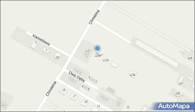 Kalinówka, Chmielna, 113a, mapa Kalinówka