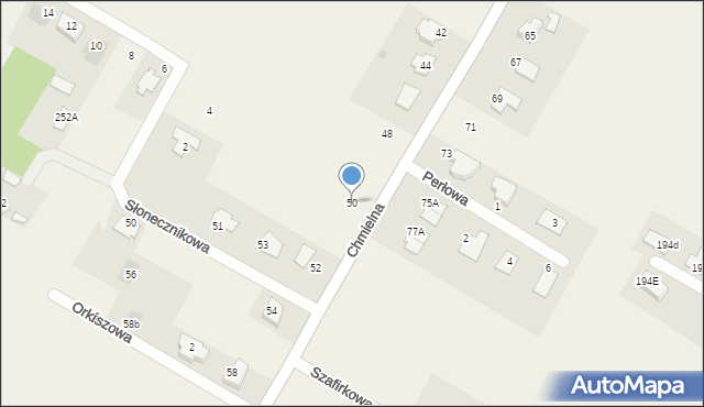 Kalinówka, Chmielna, 50, mapa Kalinówka