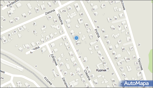 Kalisz, Chłodna, 10, mapa Kalisza