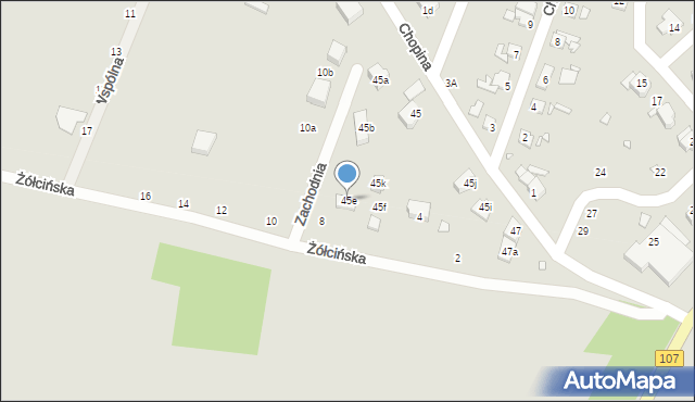 Kamień Pomorski, Chopina Fryderyka, 45e, mapa Kamień Pomorski