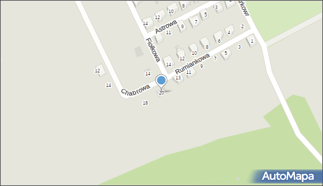 Kamieniec Ząbkowicki, Chabrowa, 20, mapa Kamieniec Ząbkowicki