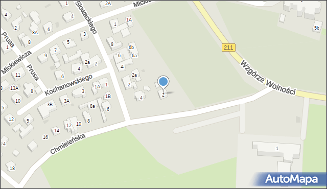 Kartuzy, Chmieleńska, 2, mapa Kartuzy