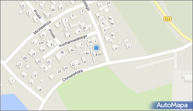 Kartuzy, Chmieleńska, 6, mapa Kartuzy