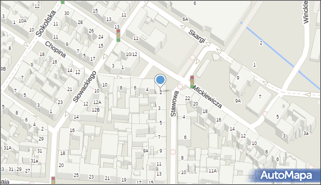Katowice, Chopina Fryderyka, 2, mapa Katowic
