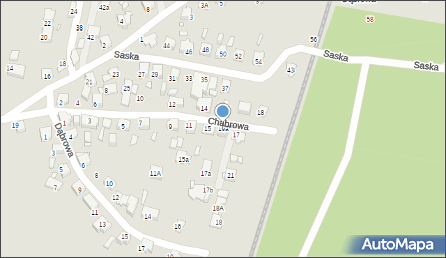 Katowice, Chabrowa, 19a, mapa Katowic