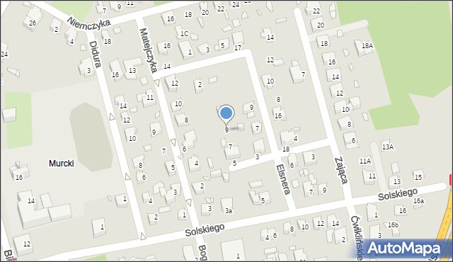 Katowice, Chroboka Franciszka, 9, mapa Katowic