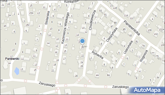 Katowice, Chodkiewicza Jana Karola, hetm., 20, mapa Katowic