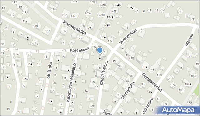 Katowice, Chodkiewicza Jana Karola, hetm., 4, mapa Katowic