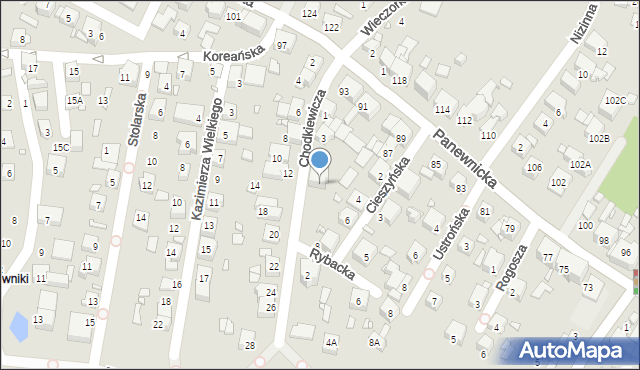 Katowice, Chodkiewicza Jana Karola, hetm., 5, mapa Katowic