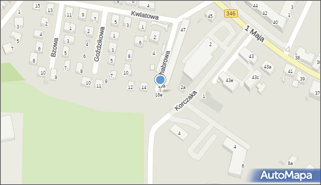 Kąty Wrocławskie, Chabrowa, 16d, mapa Kąty Wrocławskie