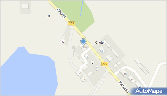 Kazanki, Chotel, 2, mapa Kazanki