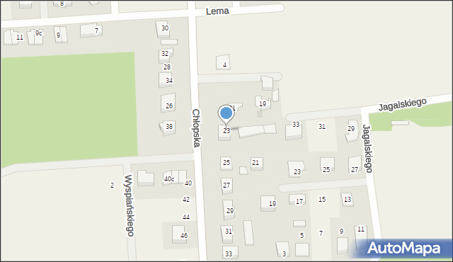 Kębłowo, Chłopska, 23, mapa Kębłowo