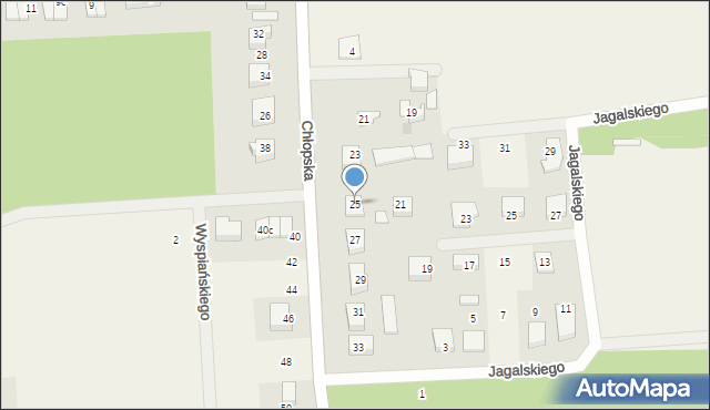 Kębłowo, Chłopska, 25, mapa Kębłowo