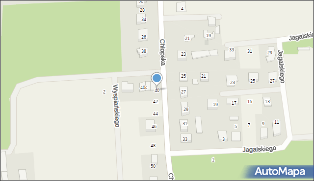 Kębłowo, Chłopska, 40, mapa Kębłowo