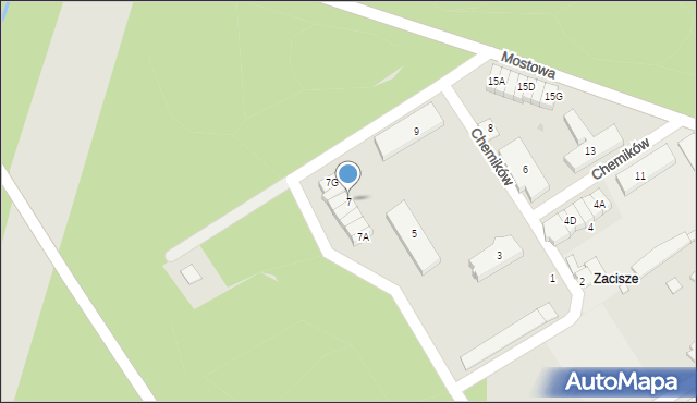 Kędzierzyn-Koźle, Chemików, 7, mapa Kędzierzyna-Koźle