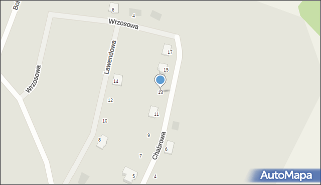 Kętrzyn, Chabrowa, 13, mapa Kętrzyn