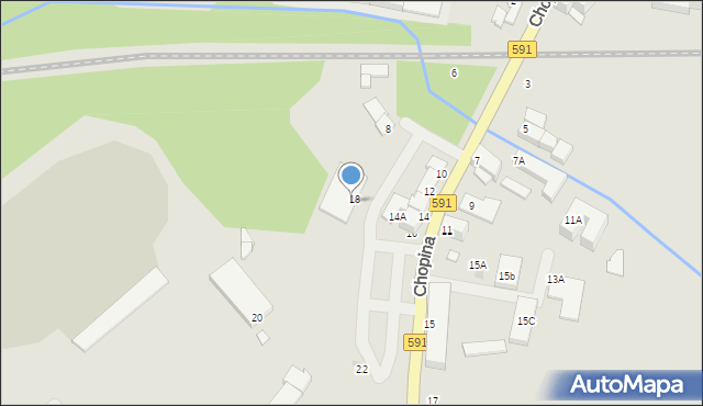 Kętrzyn, Chopina Fryderyka, 18a, mapa Kętrzyn