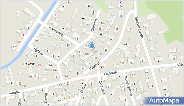 Kielce, Chłodna, 10b, mapa Kielc