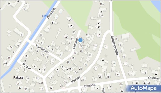 Kielce, Chłodna, 18, mapa Kielc
