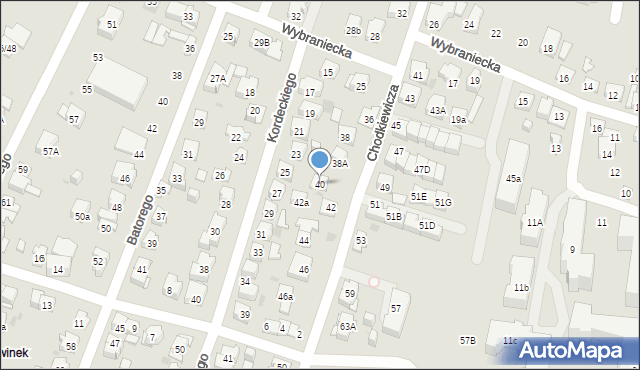 Kielce, Chodkiewicza Jana Karola, hetm., 40, mapa Kielc