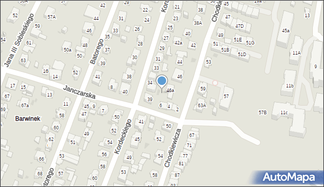 Kielce, Chodkiewicza Jana Karola, hetm., 46f, mapa Kielc